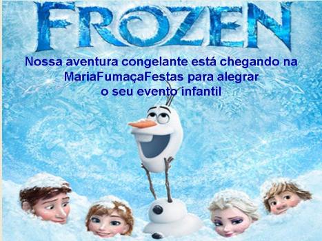 Decoração para festa de Aniversário Infantil no DF - Frozen da  Maria-Fumaça-Festas