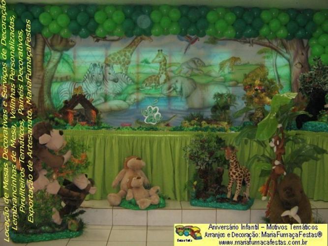 Decoração Festa de Aniversário Infantil Selva Safari da Maria Fumaça Festas